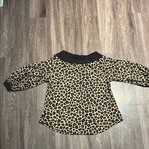 Brown and Black Leopard Print Sweatshirt